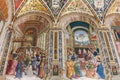 Painting in Piccolomini Library in Siena Cathedral Duomo di Siena, Italy Royalty Free Stock Photo